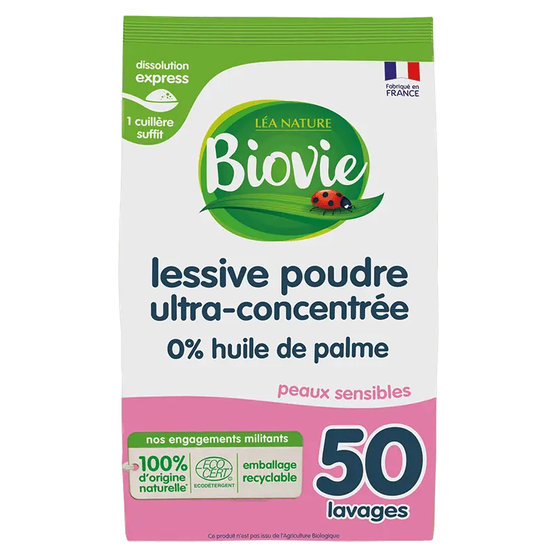 Lessive Poudre 100% naturelle - Biovie