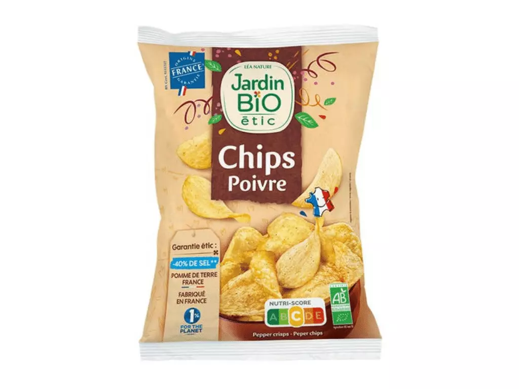 Chips de Pommes de terre au Poivre - Jardin BIO