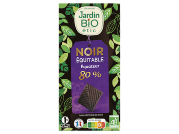 Chocolat noir Equateur 80% - Jardin BIO
